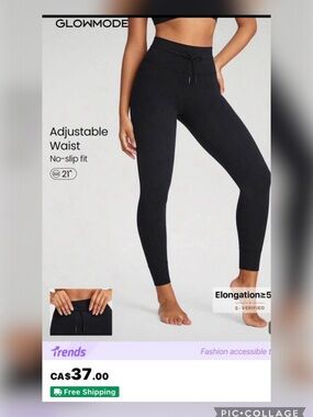 NWOT Glowmode FeatherFit Buttery-Soft Leggings — Black